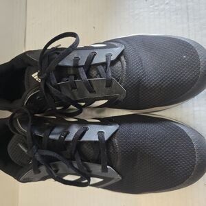 Adidas Black and White Athletic Shoes with Breathable Mesh